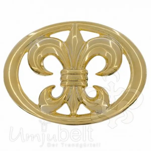 Design Gürtelschnalle Lilie gold von Umjubelt